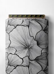 Petal flower style with black, white colors