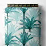 Palm nature style with green, blue colors