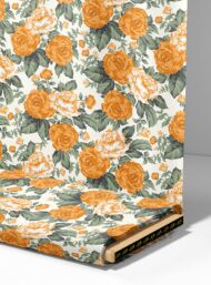 Rose flower style with orange,green colors - Image 4