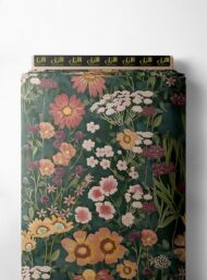 Petal flower style with green,pink colors