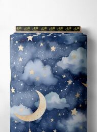 Moon ocean and sky style with blue,grey colors