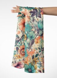 Leaf flower style with pink,green colors - Image 3