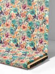 Leaf flower style with pink,green colors - Image 4