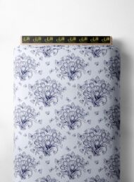 Bloom flower style with blue colors