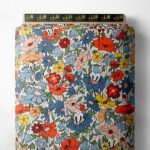 Bloom flower style with red,blue colors