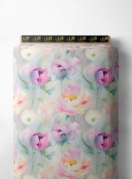 Petal flower style with pink,green colors