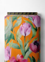 Petal flower style with pink,green colors