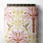 Palm flower style with pink,brown colors