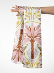 Palm flower style with pink,brown colors - Image 3