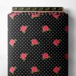 Rose flower style with pink,black colors