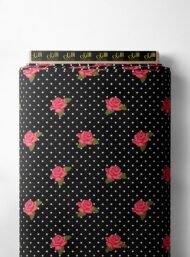 Rose flower style with pink,black colors