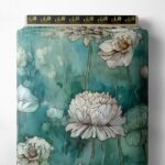 Petal flower style with white,green colors