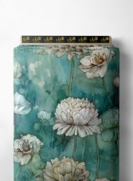 Petal flower style with white,green colors