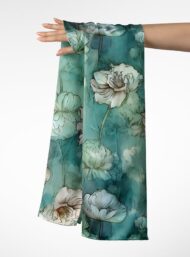 Petal flower style with white,green colors - Image 3