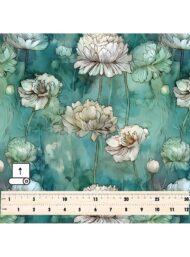 Petal flower style with white,green colors - Image 5