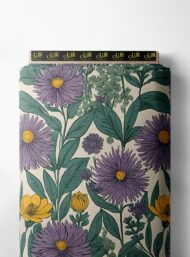 Petal flower style with yellow, green colors