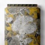 Rose flower style with grey,white colors