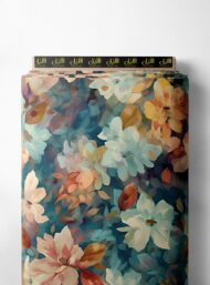 Petal flower style with blue,white colors