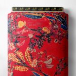 Leaf flower style with red,green colors