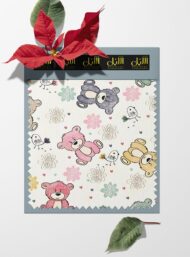 Bear animal style with pink,green colors - Image 6