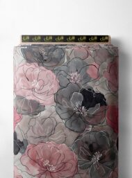 Petal flower style with pink,grey colors