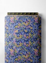 Bloom flower style with blue,yellow colors