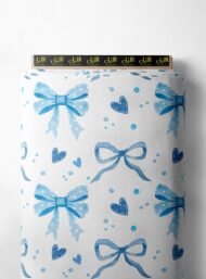 Bow others style with blue, white colors