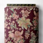 Bloom flower style with pink,green colors