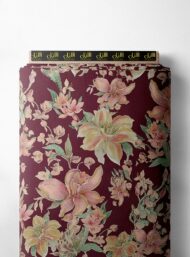 Bloom flower style with pink,green colors