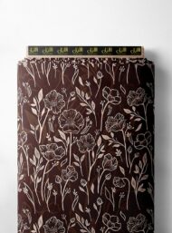 Leaf flower style with brown, white colors