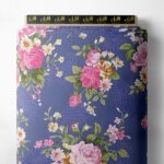 Rose flower style with pink,green colors