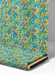 Bloom flower style with yellow,blue colors - Image 4