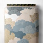 Petal flower style with grey,brown colors