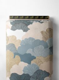 Petal flower style with grey,brown colors