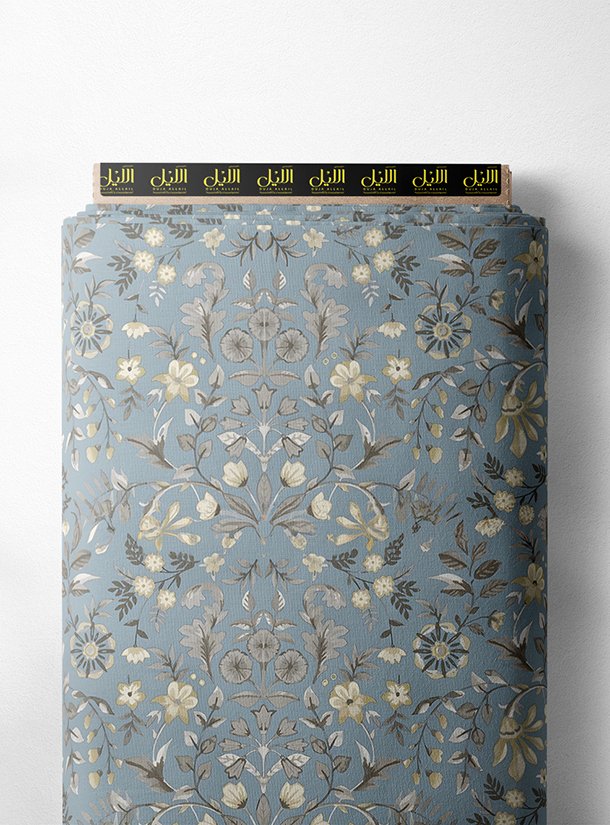 LAI01-1229_1-1.jpg Leaf flower style with blue,white colors - Image 1