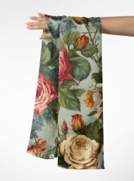 Rose flower style with pink,green colors - Image 3