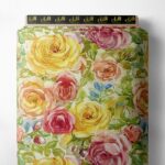 Rose flower style with yellow,pink colors