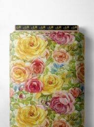Rose flower style with yellow,pink colors