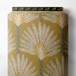 Palm nature style with brown, yellow colors