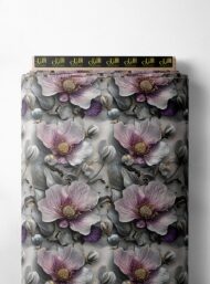 Petal flower style with grey,pink colors