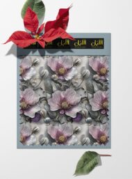 Petal flower style with grey,pink colors - Image 6