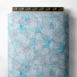 Flower nature style with blue,white colors