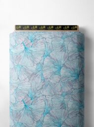 Flower nature style with blue,white colors