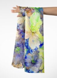 Bloom flower style with blue,green colors - Image 3