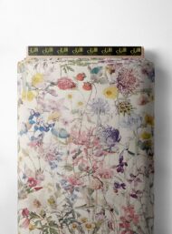 Bloom flower style with pink,green colors