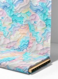 Wave abstract style with blue,pink colors - Image 4