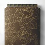 Rose flower style with brown, yellow colors