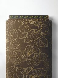 Rose flower style with brown, yellow colors