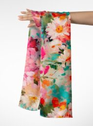 Bloom flower style with pink,green colors - Image 3