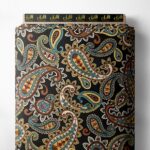 Paisley mixed style with brown,red colors
